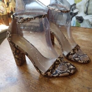 Lulus Brown Snake Heels